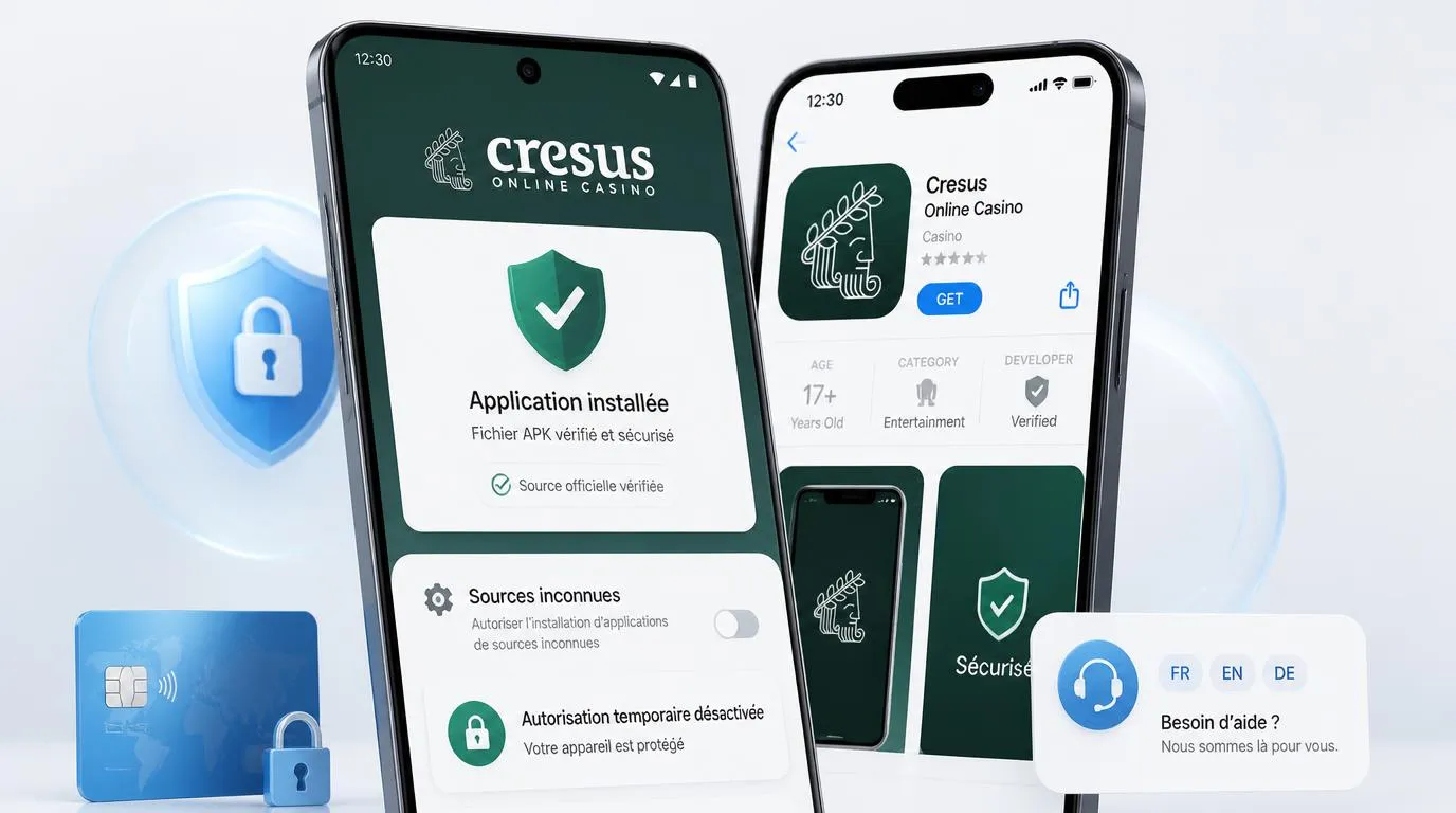 Écran Android avec installation APK vérifiée et réglages de permissions sécurisés